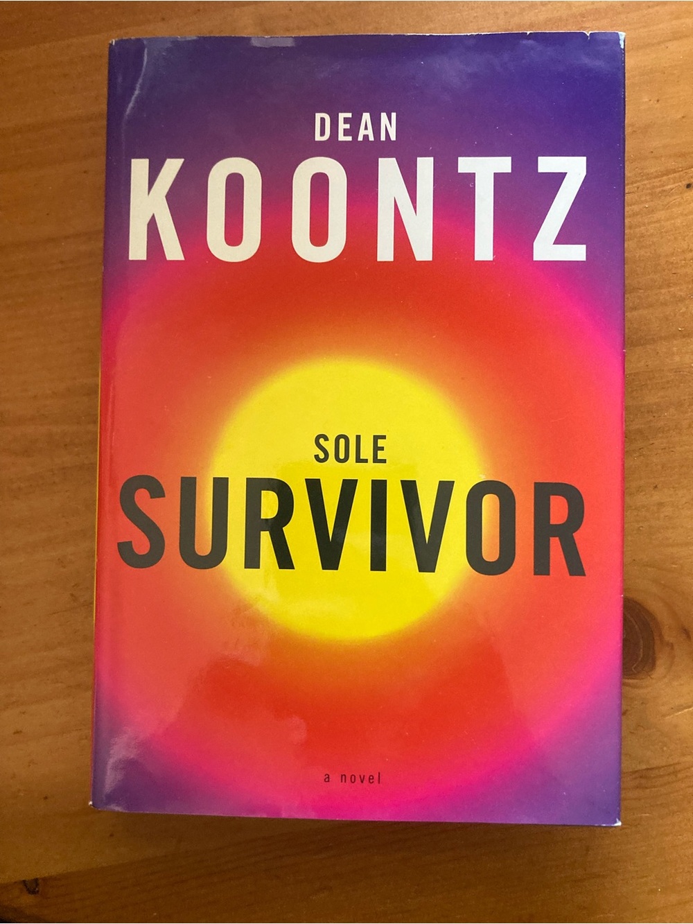 Dean Koontz "Sole Survivor" HardCover - Bright Gradient Cover